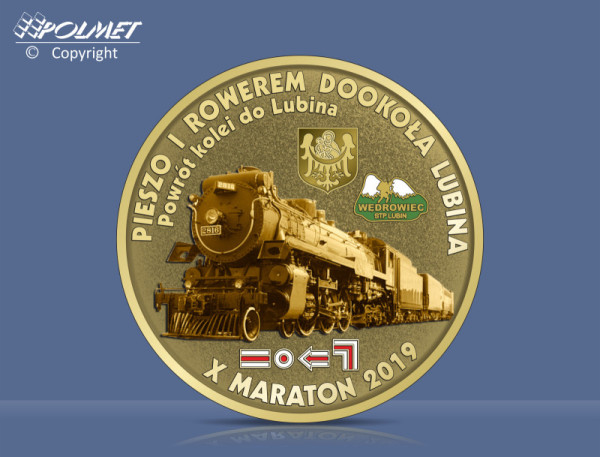 Medal za udział w X Maratonie.